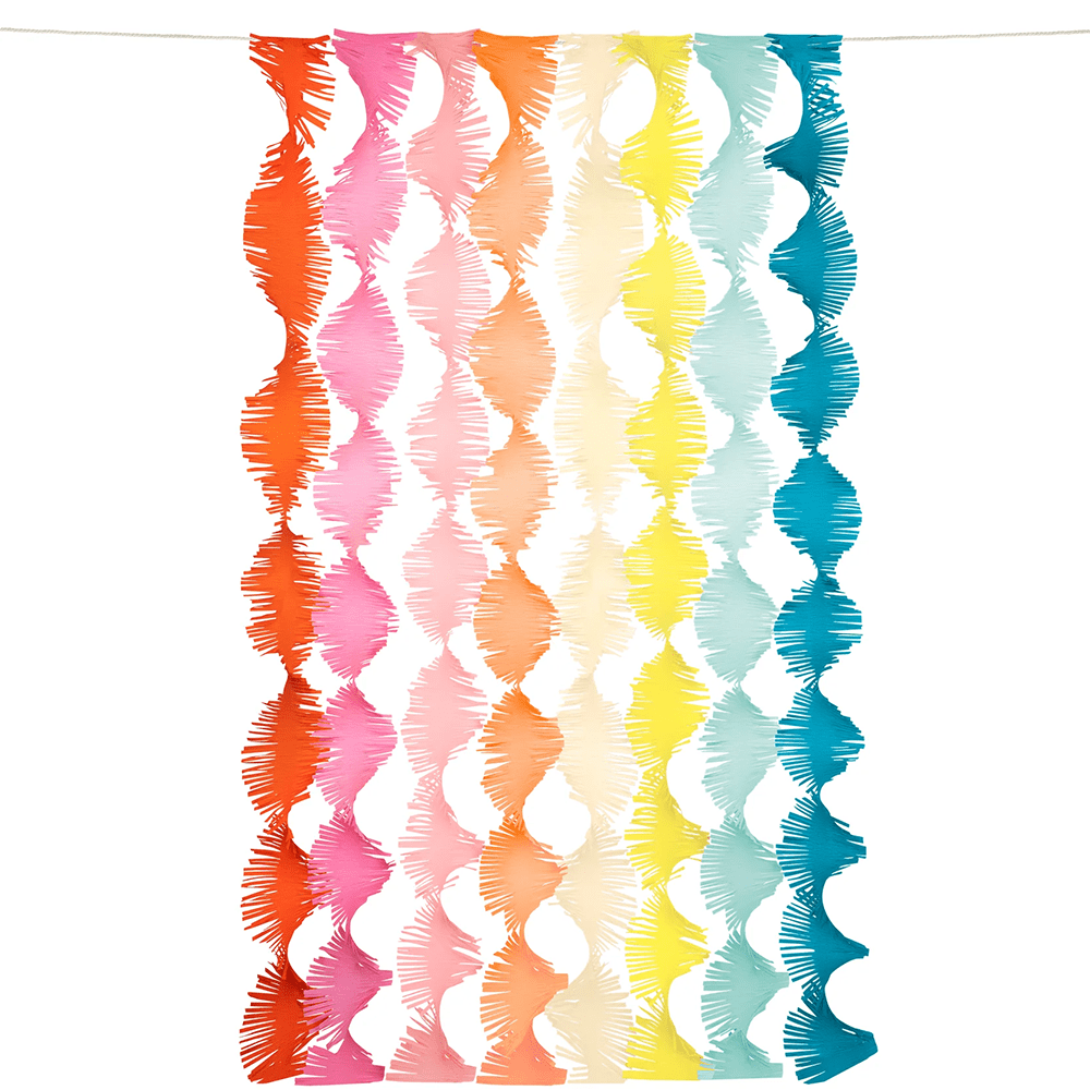 Meri Meri Rainbow Twisty Fringe Backdrop, Shopsweetluluss