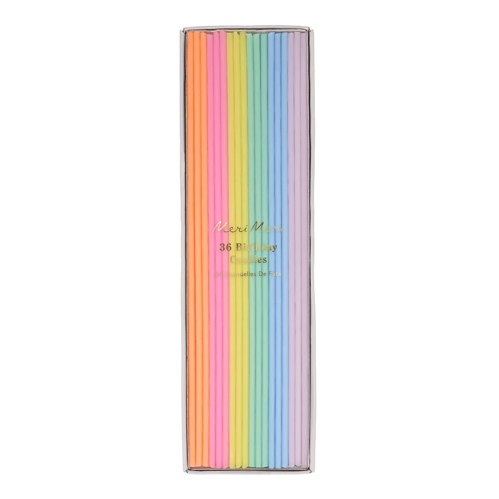Meri Meri Super Skinny Mixed Candles, Shopsweetluluss