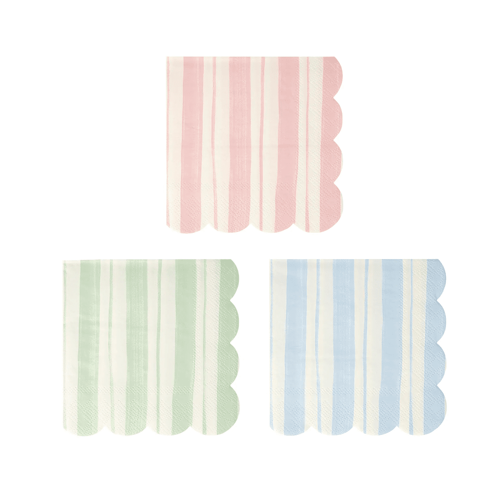 Meri Meri Ticking Stripe Small Napkins, Shopsweetluluss