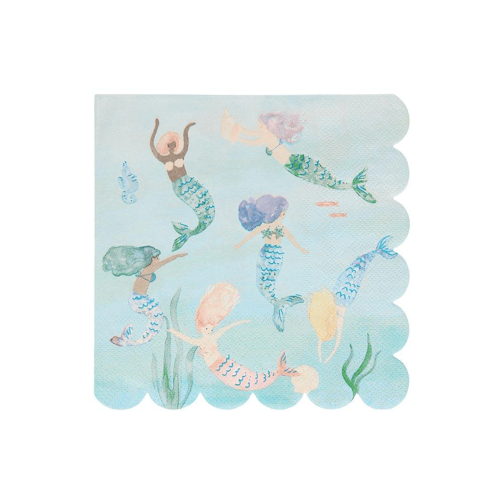 Mermaids Swimming Napkins, Shopsweetluluss