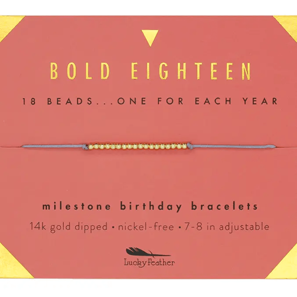 Milestone Birthday Bracelet - Eighteen, Shopsweetluluss