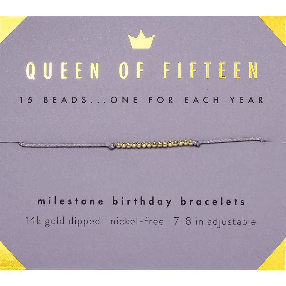 Milestone Birthday Bracelet - Fifteen, Shopsweetluluss