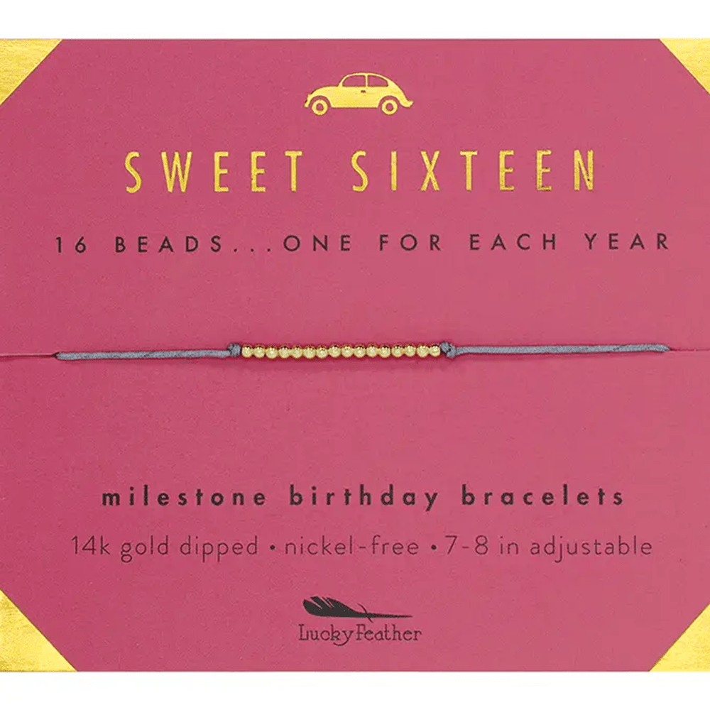 Milestone Birthday Bracelet - Sixteen, Shopsweetluluss