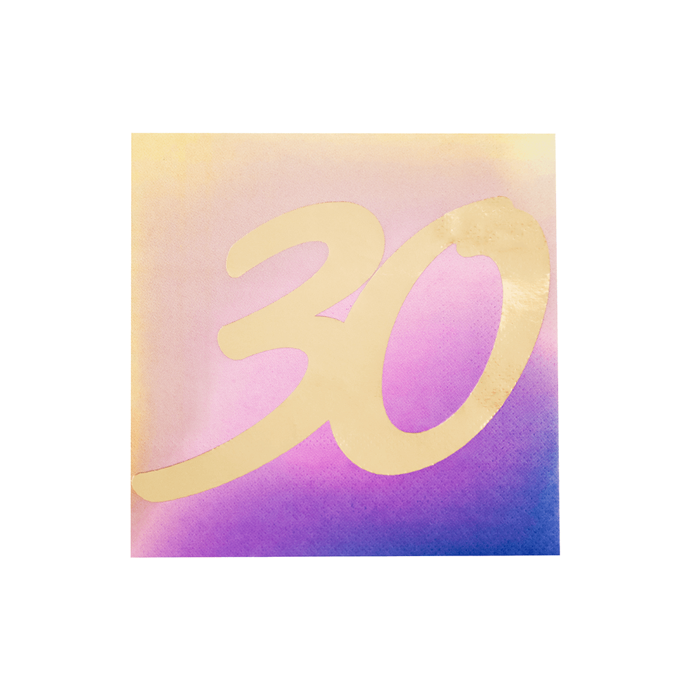 Milestone Dirty "30" Ombre Cocktail Napkins, Shopsweetluluss