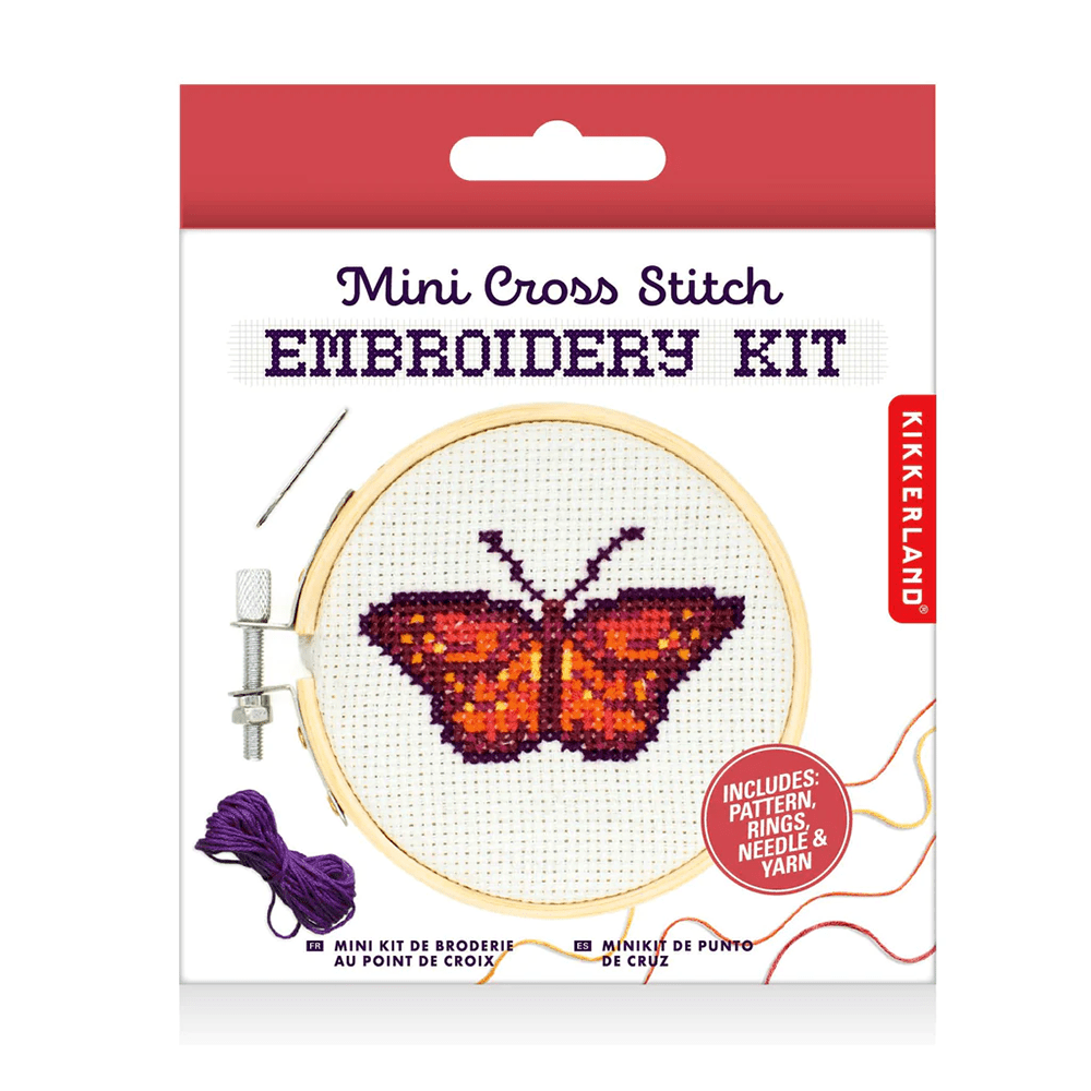 Mini Butterfly Cross Stitch Embroidery Kit, Shopsweetluluss