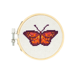 Mini Butterfly Cross Stitch Embroidery Kit, Shopsweetluluss