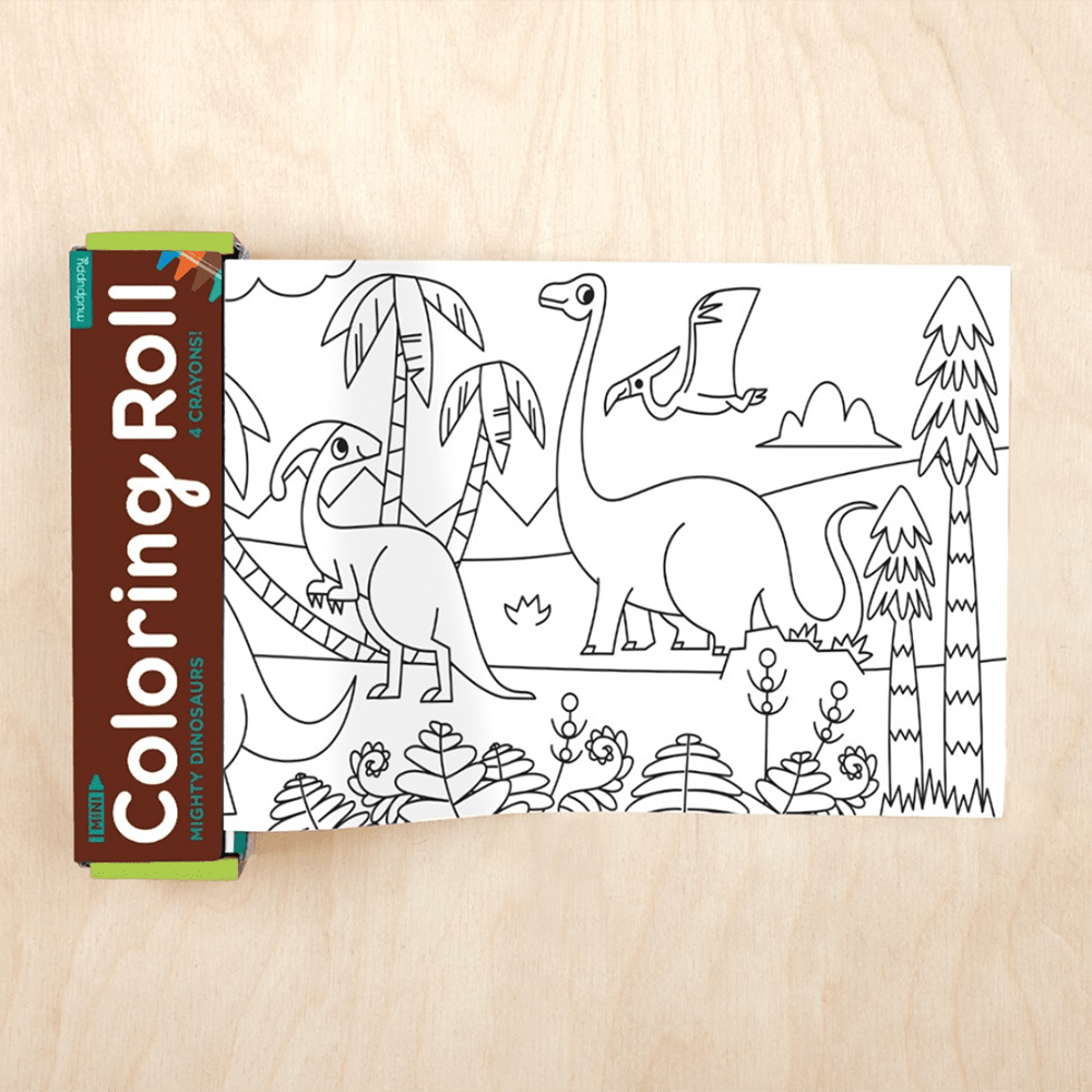Mini Coloring Roll - Mighty Dinosaurs, Shopsweetluluss