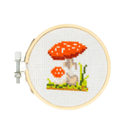 Mini Mushroom Cross Stitch Embroidery Kit, Shopsweetluluss