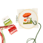 Mini Mushroom Cross Stitch Embroidery Kit, Shopsweetluluss