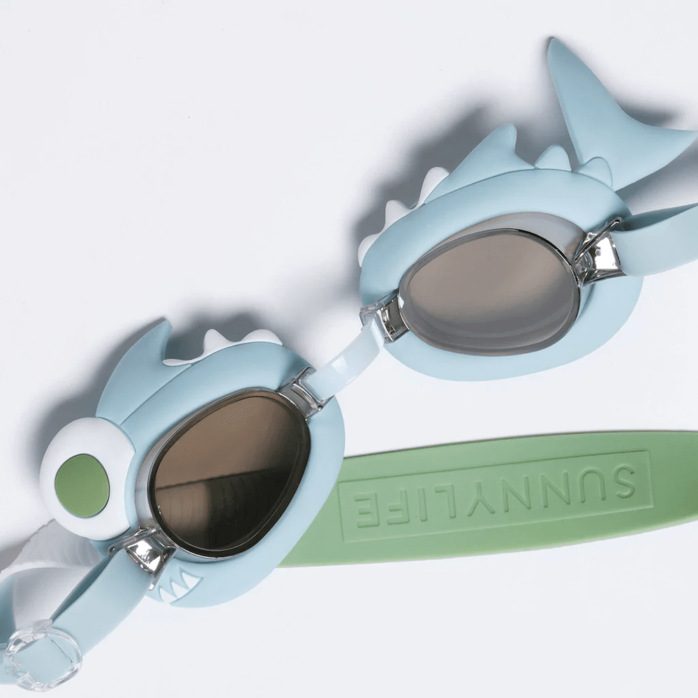 Mini Swim Goggles, Shark Tribe - Khaki, Shopsweetluluss