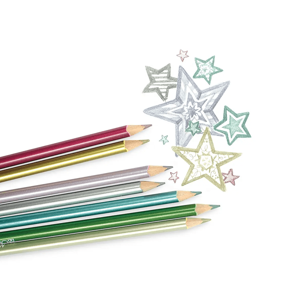 Modern Metallics Colored Pencils - Set of 12, Shopsweetluluss