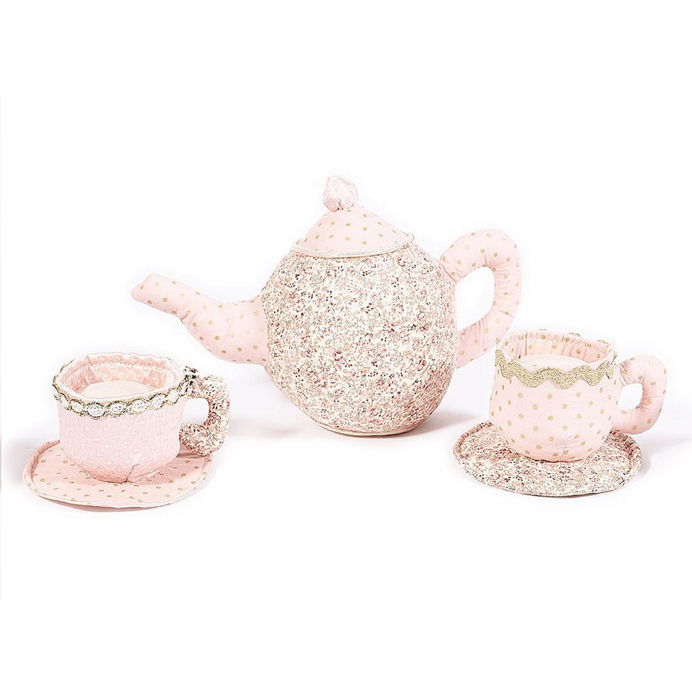 Mon Ami Floral Stuffed Toy Tea Set , Shopsweetluluss