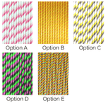 Multi-Colored Striped Paper Straws, 5 Color Options, Shopsweetluluss