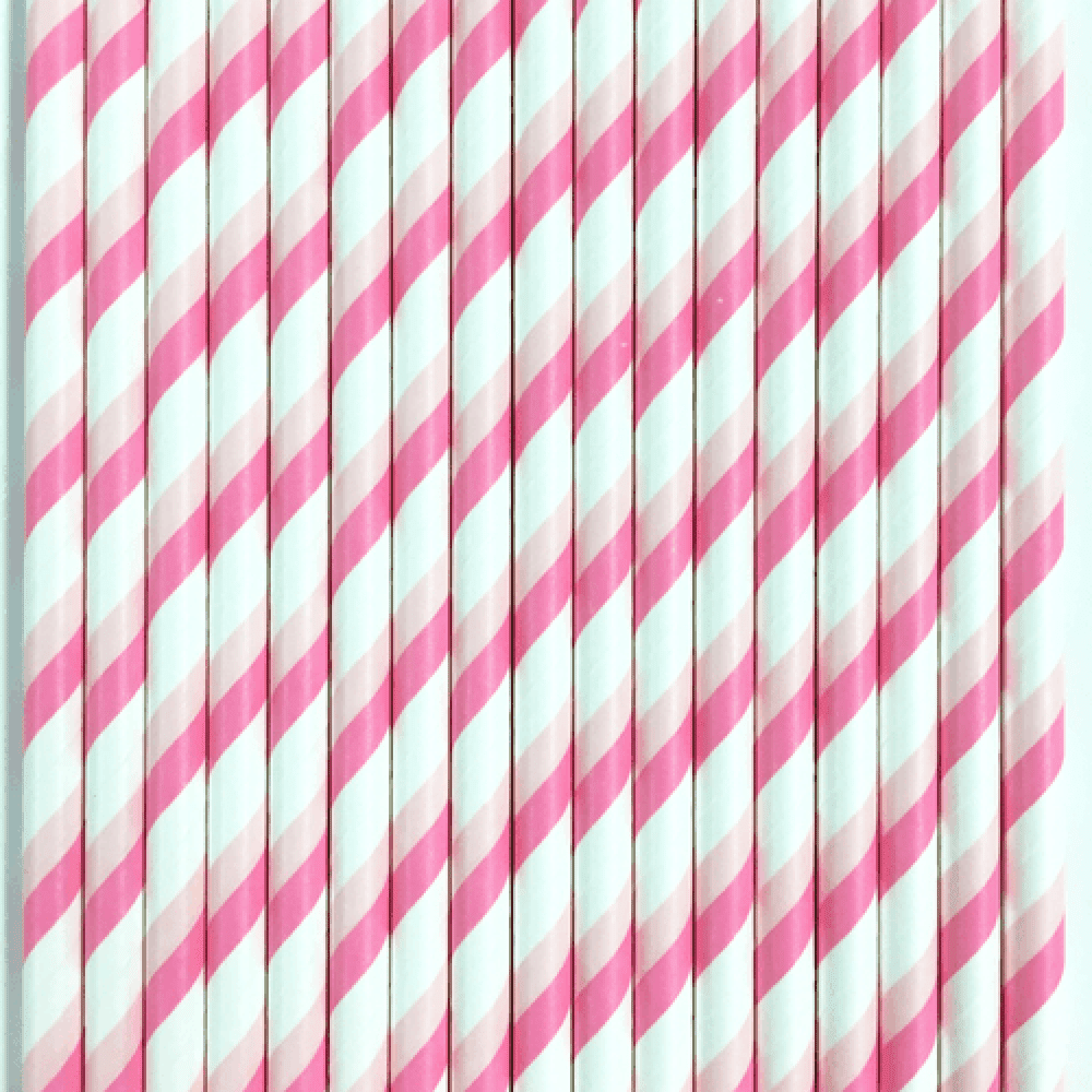 Multi-Colored Striped Paper Straws, 5 Color Options, Shopsweetluluss