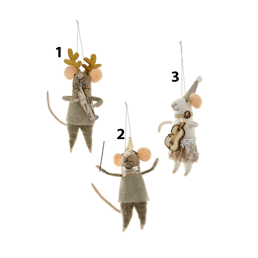Musical Mice Ornament - 3 Style Options, Shopsweetluluss