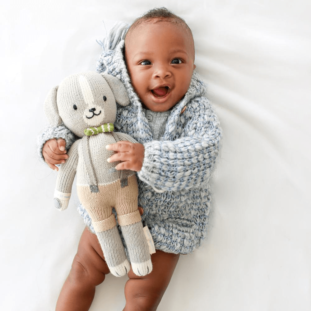 Noah the Dog Hand-Knit Doll - 2 Size Options, Shopsweetluluss