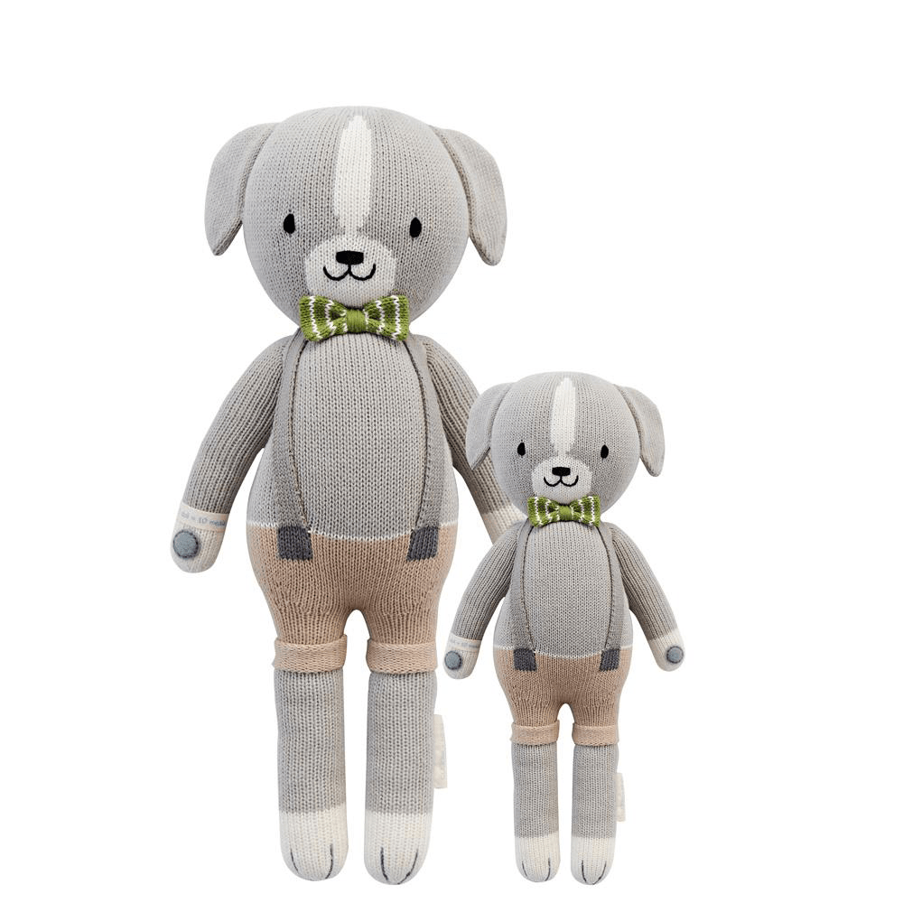 Noah the Dog Hand-Knit Doll - 2 Size Options, Shopsweetluluss