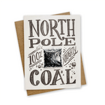 North Pole Coal Snow Card, Shopsweetluluss