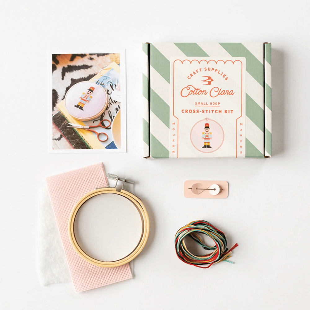Nutcracker Christmas DIY Cross Stitch Kit, Shopsweetluluss