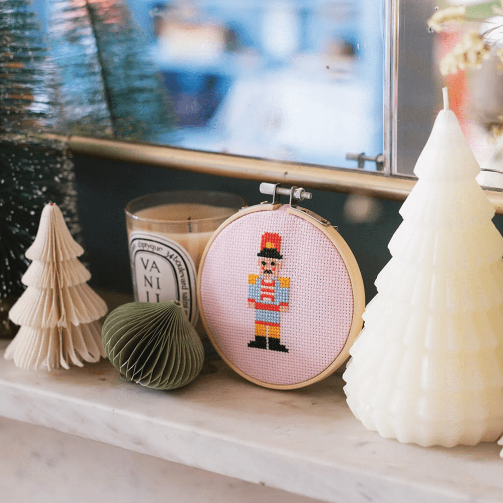 Nutcracker Christmas DIY Cross Stitch Kit, Shopsweetluluss