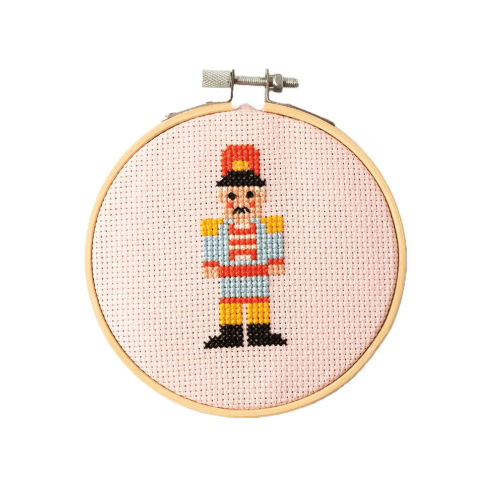 Nutcracker Christmas DIY Cross Stitch Kit, Shopsweetluluss