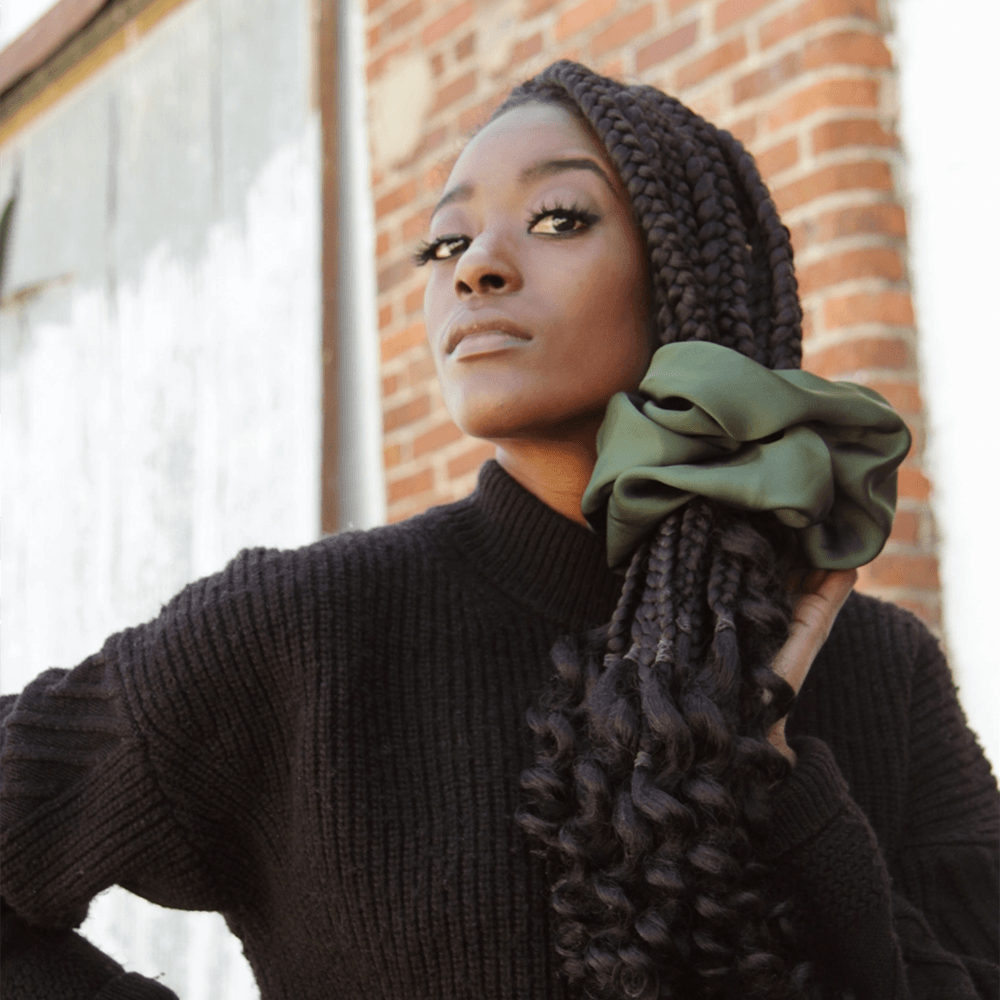 Oversized Scrunchie - Evergreen, Shopsweetluluss
