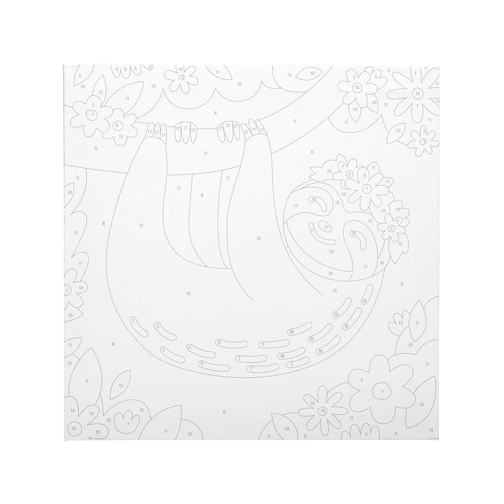 Paint by Number Kit - Happy Sloth, Shopsweetluluss