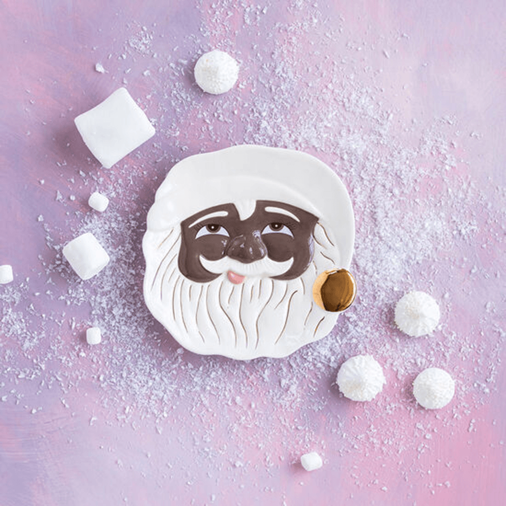 Papa Noel Cookie Plate - Black, Shopsweetluluss