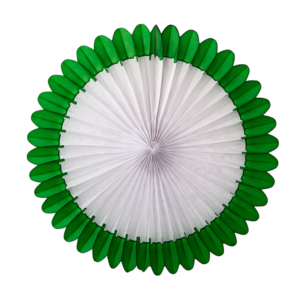 Party Fan, 18" - Green & White Stripe, Shopsweetluluss