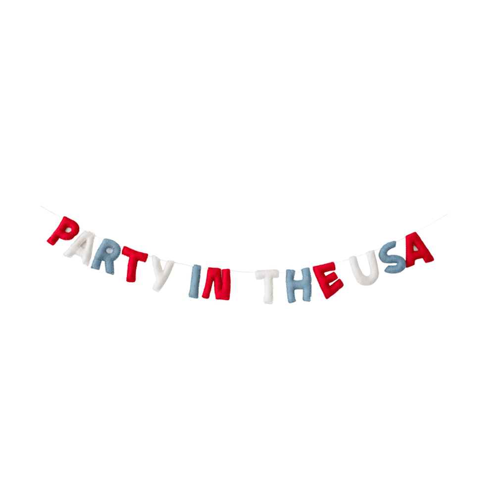 Party in the USA Wool Felt Garland, Shopsweetluluss