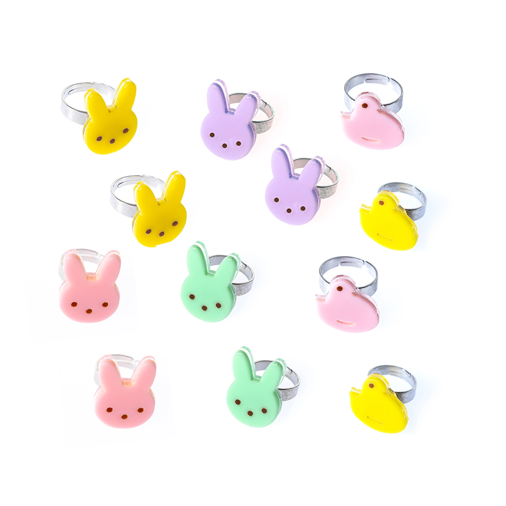 Pastel Bunnies & Chicks Rings, Shopsweetluluss