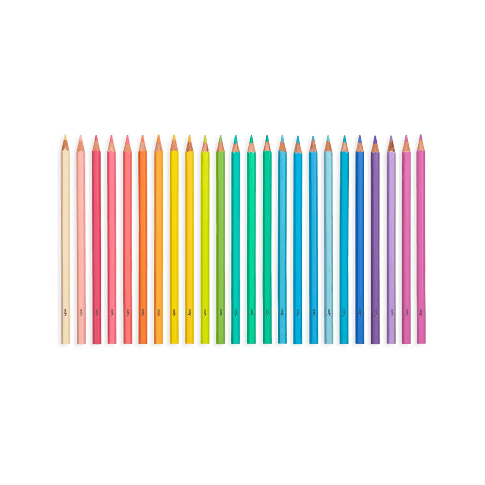 Pastel Hues Colored Pencils - Set of 24, Shopsweetluluss
