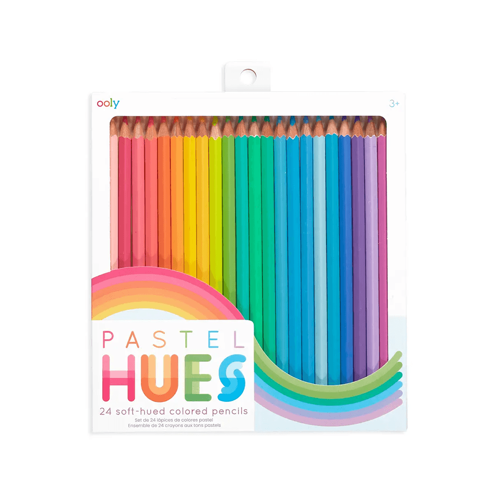 Pastel Hues Colored Pencils - Set of 24, Shopsweetluluss