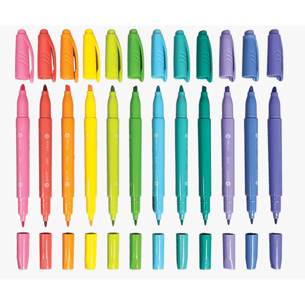 Pastel Hues Dual Tip Markers Set, Shopsweetluluss