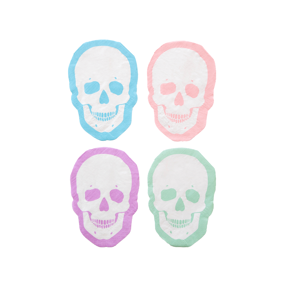 Pastel Skeleton Large Napkins, Shopsweetluluss