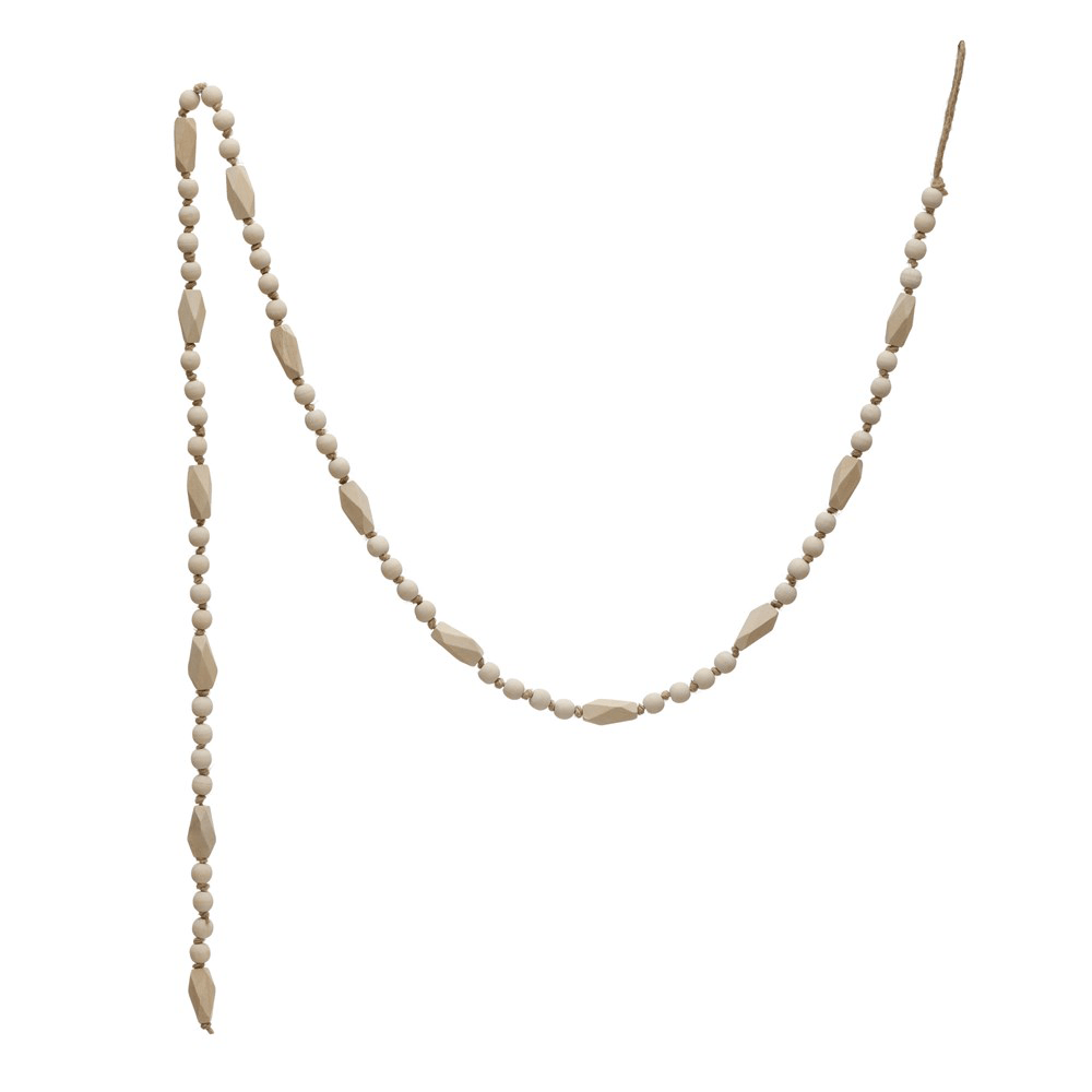 Paulownia Wood Bead Garland, Shopsweetluluss