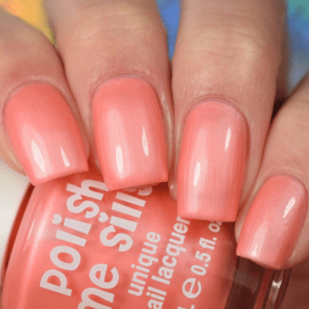 Pearl Satin Nail Polish - Just Peachy, Shopsweetluluss