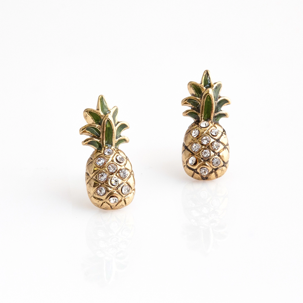 Pineapple Stud Earrings, Shopsweetluluss