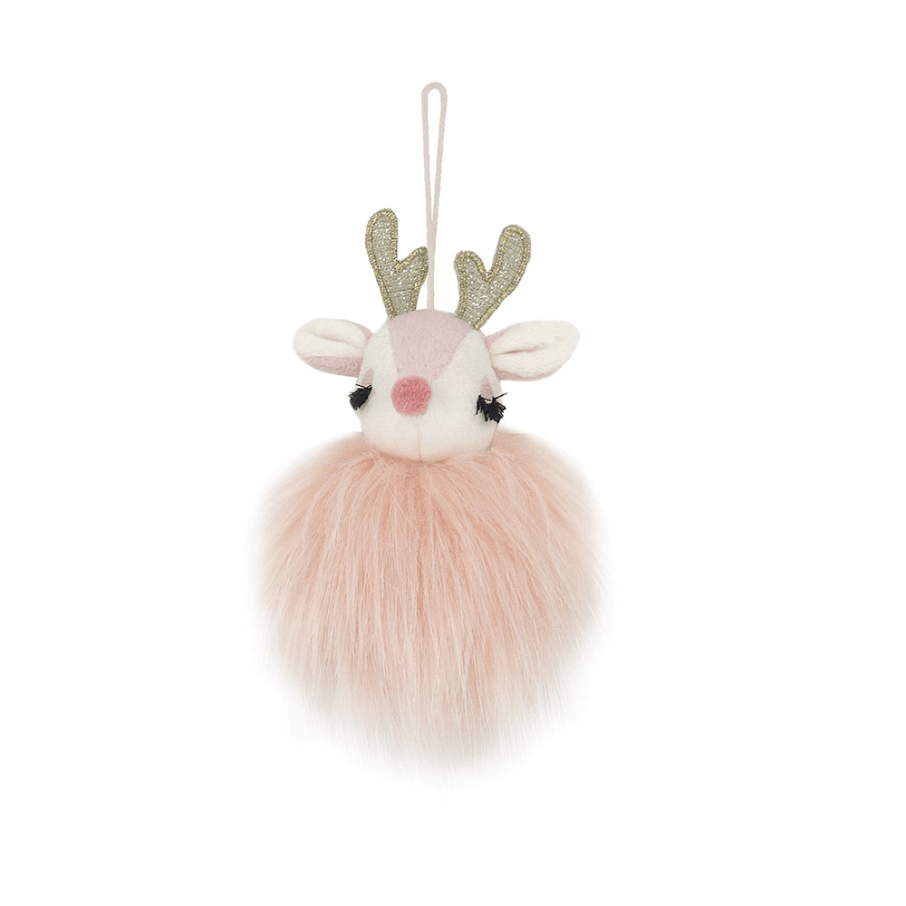 Pink Reindeer Ornament, Shopsweetluluss