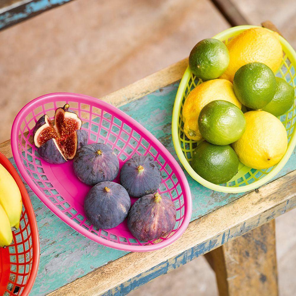 Plastic Food Baskets, Fiesta Colors available at Shopsweetluluss