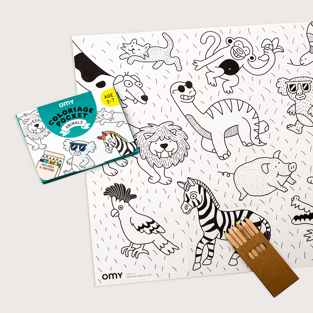 Pocket Coloring Set - Animals, Shopsweetluluss