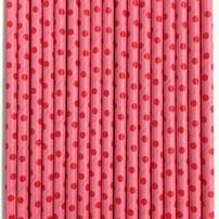 Polka Dot Paper Straws, 12 Color Options, Shopsweetluluss