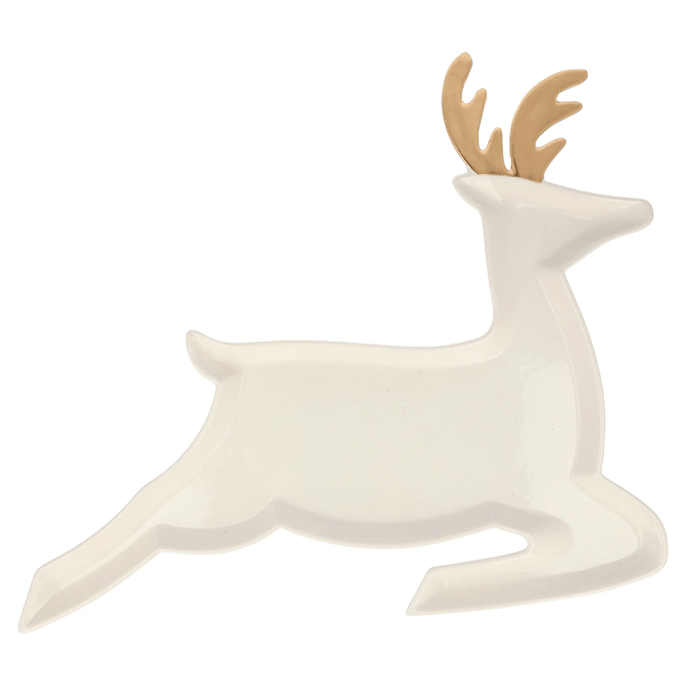 Porcelain Reindeer Plates, Shopsweetluluss