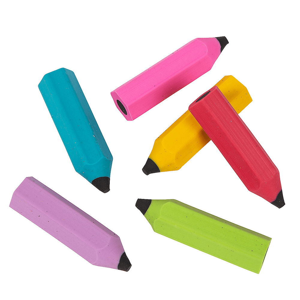 Rainbow Pencil Erasers Pack, Shopsweetluluss
