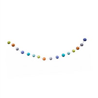 Rainbow Pom Pom Wool Felt Garland, Shopsweetluluss
