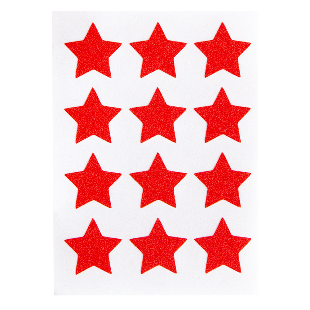 Red Glitter Star Sticker Set, Shopsweetluluss