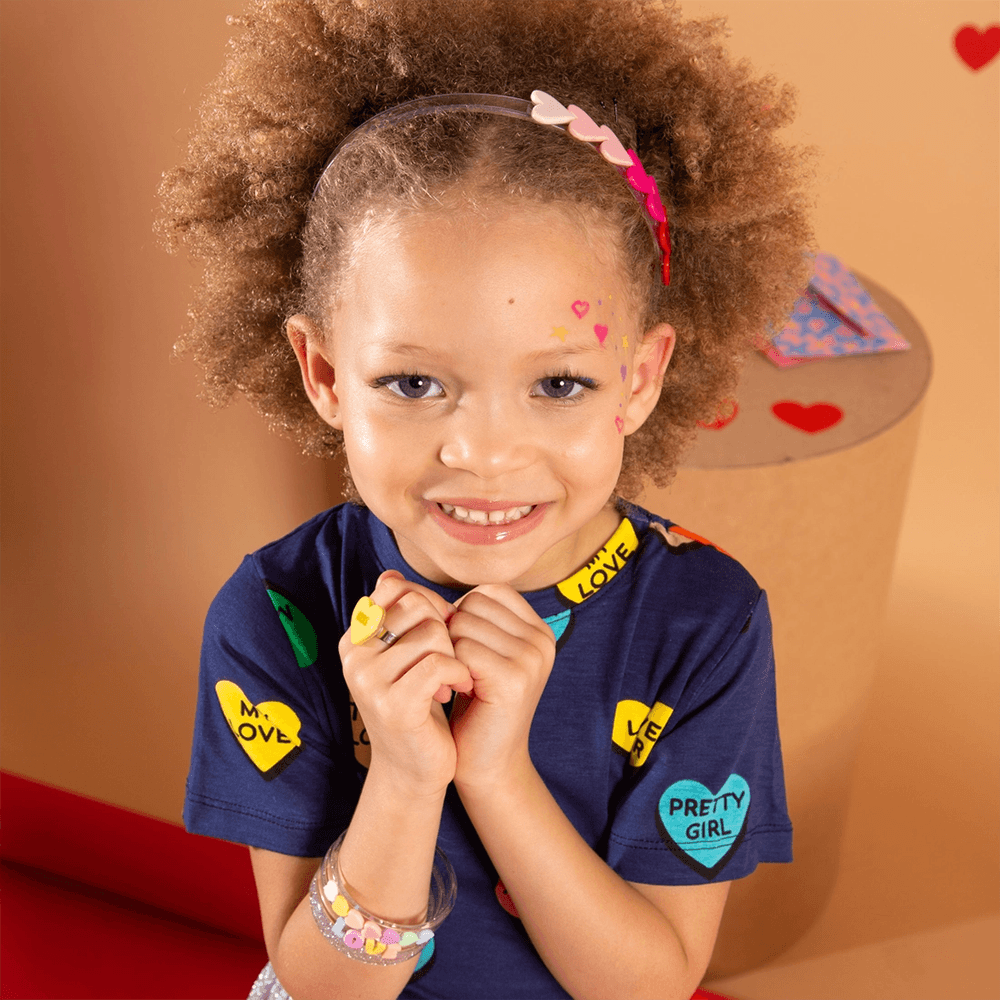 Red & Pink Ombre Hearts Headband, Shopsweetluluss