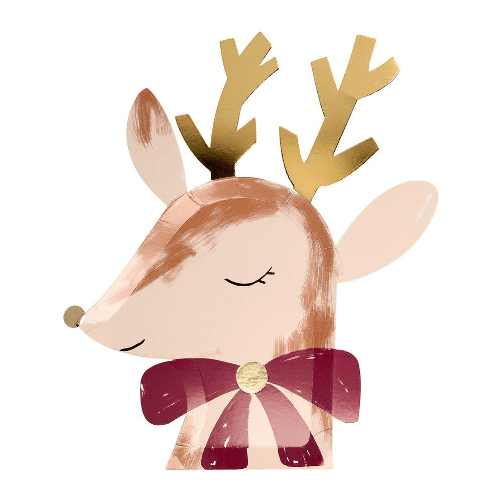 Reindeer Wearing Bow Plates, Shopsweetluluss
