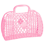 Retro Basket Jelly Bag, Bubble Gum Pink, Shopsweetluluss