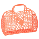 Retro Basket Jelly Bag, Neon Orange, Shopsweetluluss